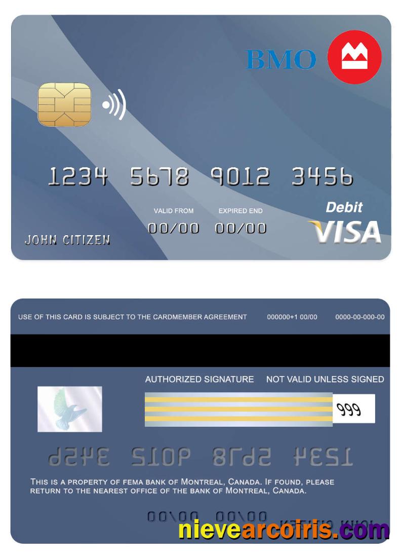 Canada Montreal bank visa card